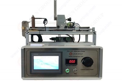 Glow wire test to evaluate the flame resistance of plastic materials