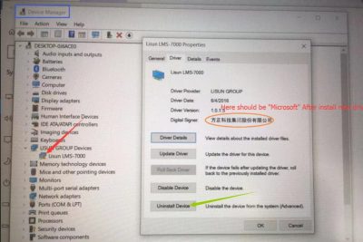 How to update Microsoft Signature USB driver for Spectroradiometer and Integrating Sphere