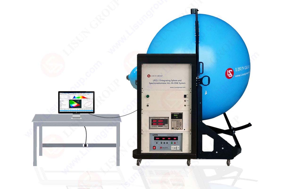 Integrating sphere setup for the LED light measurement