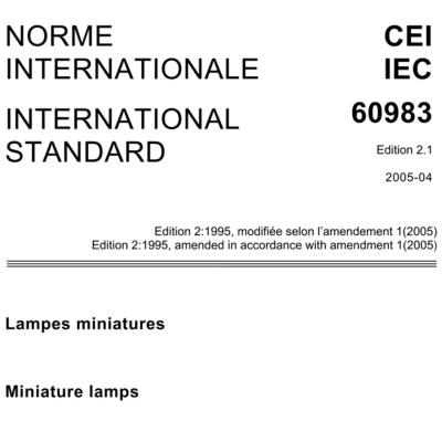 IEC 60983:2005 Miniature Lamps