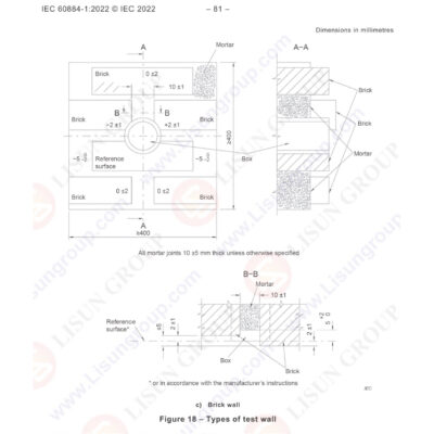 IEC 60884-1 Clause 16.2 Figure 18 Test Wall for Concealed Socket IP Waterproof