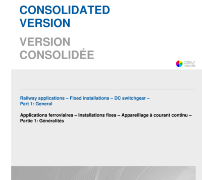 IEC 61992-1: 2014 Railway applications – Fixed installations-DC switchgear – Part 1: General