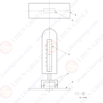 NF C 61-314 Figure C.2 Gauge Apparatus for the Plug Grip Test