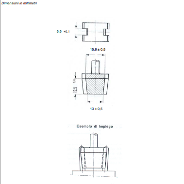 CEI-23-50 Foglio di normalizzazione C8 (ex CEI UNEL 09323-64 B) Calibro per controllare I’impossibilita di una irregolare introduzione nella presa P30 delle spine S30, S31 e S32