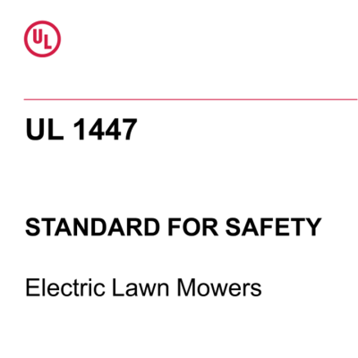 UL 1447:2020 Electric Lawn Mowers
