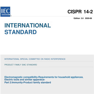 CISPR 14-2:2020 Electromagnetic compatibility-Requirements for household appliances,Electric tools and similar apparatus-Part 2:lmmunity-Product family standard